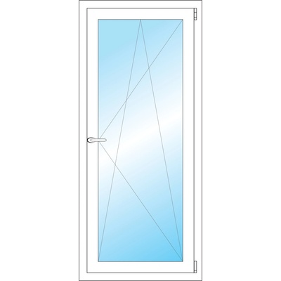 OKNA HNED Plastové okno 62x141 cm (620x1410 mm) bílé otevíravé a sklopné pravé