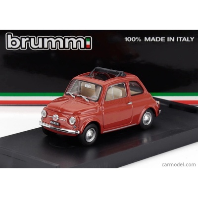 Brumm Fiat 500f Tetto Aperto Open 1965 Rosso Corallo Chiaro Červená 1:43