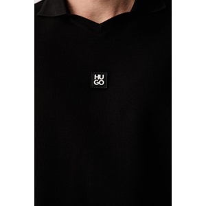 HUGO тениска с яка мъжка с памук Dabino (50563041)