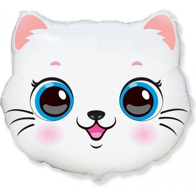 Godan 901872 Fóliový balón White Cat 54x57 cm