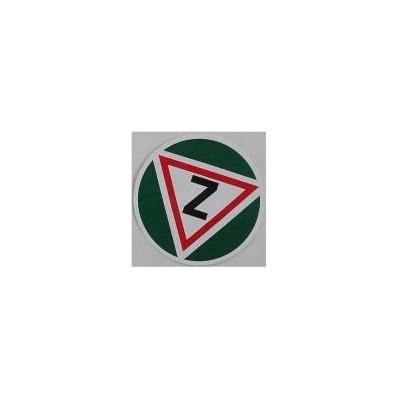 Samolepka na auto - Znak Z - začátečník - trojúhelník + zelená