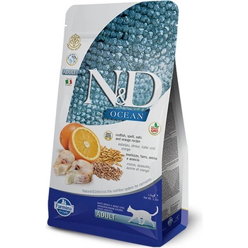 N&D OCEAN CAT LG Adult Codfish & Orange 10 kg