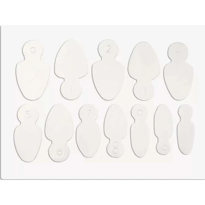 Starnails Silikonové šablony pro duální formy tvar krátký ovál 12 ks