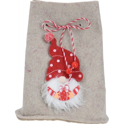 Home Styling Collection Vánoční pytel na dárky se skřítkem 12 x 14,5 cm barva béžová – Hledejceny.cz