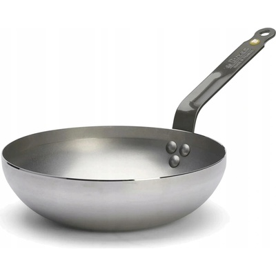 Ocelový wok 24 cm Mineral B hluboká pánev indukce De Buyer D-5611-24