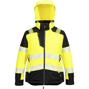 Portwest hi-vis pw3 t162 / Дамско светлоотразително водоустойчиво зимно яке - hv жълто/черно m (t162ybrm)