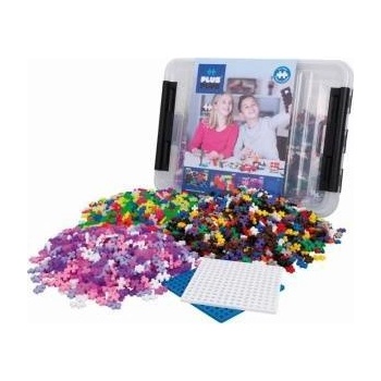 Plus-Plus PlusPlus Plus-Plus, Mini Basic, Neon, Glitter, 2 plates - 2400 pcs - Education
