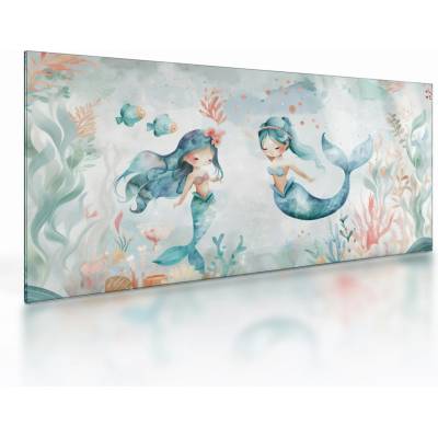 Sklenený obraz - Morské panny, jednodielne 100x50 cm na skle