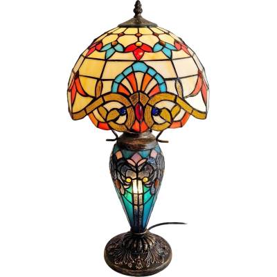 Brilagi - Тифани витражна настолна лампа MIRABELLA 1xE27/60W/230V + 1xE14/40W (BG4419)