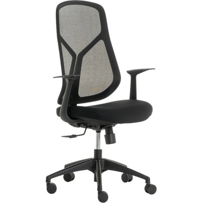 Офис стол Carmen 7900, до 100кг, мрежа/дамаска, полипропиленова база, Tilt tension механизъм, люлеещ механизъм, газов амортисьор, черен (bt-3520178)