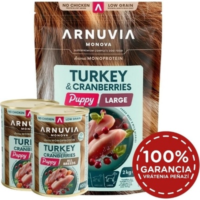 Arnuvia Monova Puppy Large Turkey & Cranberries 2 kg