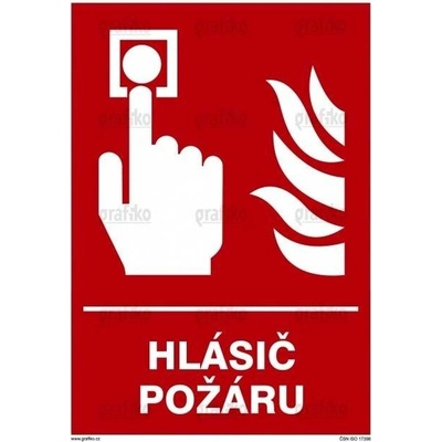 Grafiko | Hlásič požáru - Text obrázku Hlásič požáru, Materiál Plast, Rozměr 297x210mm
