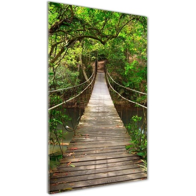 Vertikálny foto obraz fotografie na skle Visiace most 50x100 cm