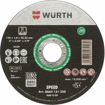 Würth Řezný kotouč 115 x 22,2 x 1 mm 066413115006