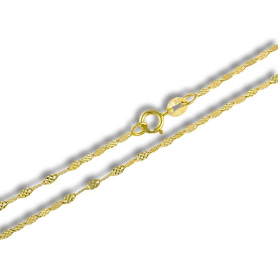 Gemmax Atraktivní zlatý řetízek zrcátka GUCYN-45-98221