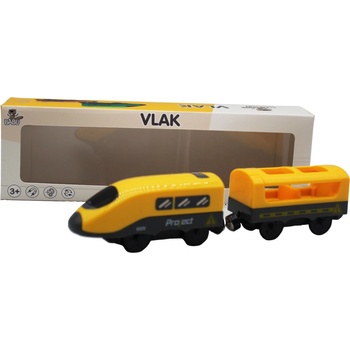 Babu vláčiky Osobný vlak s vagónom na batérie žltý