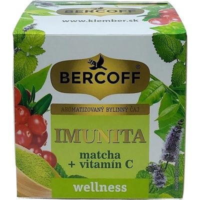 Bercoff Wellness Imunita matcha vitamín C aromatizovaný bylinný čaj 10 x 1,5 g