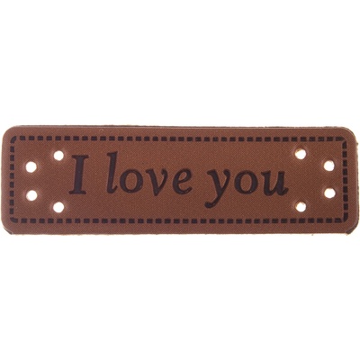 Nášivka HAND MADE I love you 50x15mm