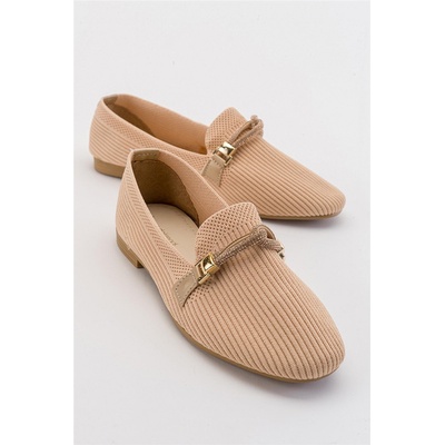 Base Дамски балерини от текстил - Бежови #381789 (381789_Бежов)