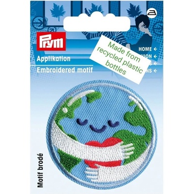 PRYM Nášivka recyklovaná, objatá zemegule, nažehľovacia