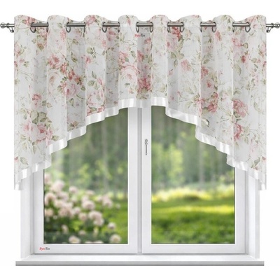 BytoTex Dekorační krátká záclona s kroužky L 935, 400x130 cm