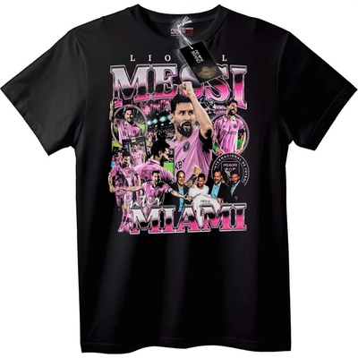 NOONEBRAND Тениска Lionel Messi Маями - 7XL, Black
