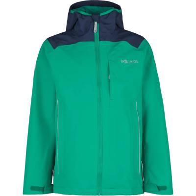 TROLLKIDS Детско водоустойчиво яке Trollkids Kids Bergen Jacket Waterproof jacket - Pepper Green / Navy - размер 128 (EU) (703-2396-0716)