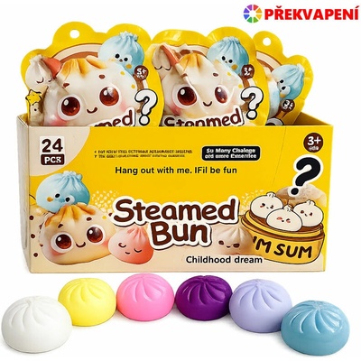 Squishy Dumpling Antistresový mačkací knedlíček mini 3 ks 3,5 cm