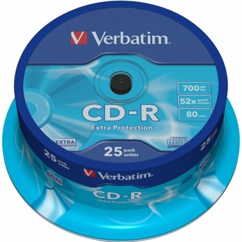 Image 1 of Verbatim Оптичен носител CD-R media 700MB, Verbatim, 52x, 25бр