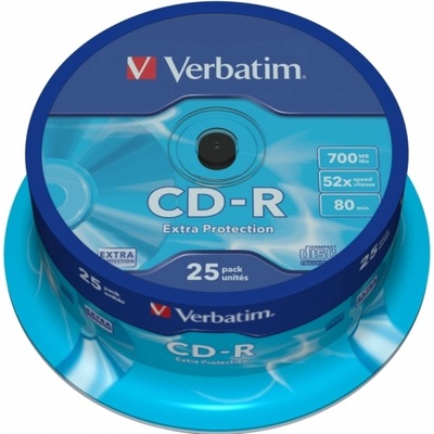 Verbatim Оптичен носител CD-R media 700MB, Verbatim, 52x, 25бр