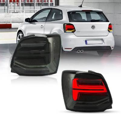 Диодни стопове за VW POLO (2009-2017) GTI / R look с бягащ мигач - опушени (VD-PL-0292S)