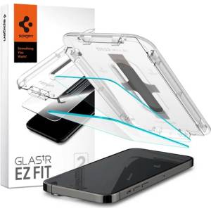 Spigen iPhone 14 Pro SPIGEN EZ FIT HD екранен протектор стъкло 2бр 2.5D, 9H + рамка, TRANSFER AGL05214 (AGL05214)
