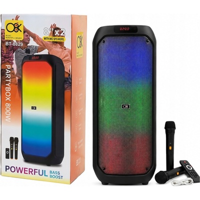 Prenosný Bluetooth reproduktor Partybox Karaoke SD USB 3000mAh