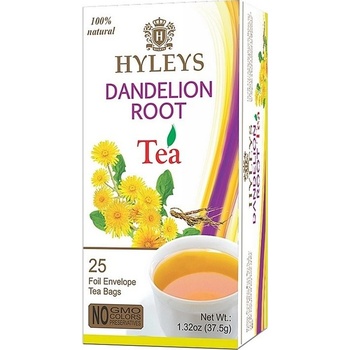 HYLEYS Zelený čaj s pampeliškou Green Dandelion Root 25 x 1,5 g