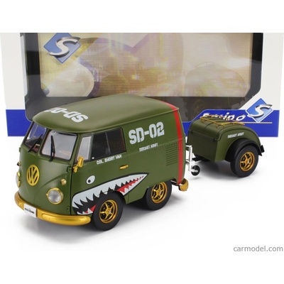 Solido Volkswagen T1 Van Kool Combi With Trailer 1950 Zelená 1:18