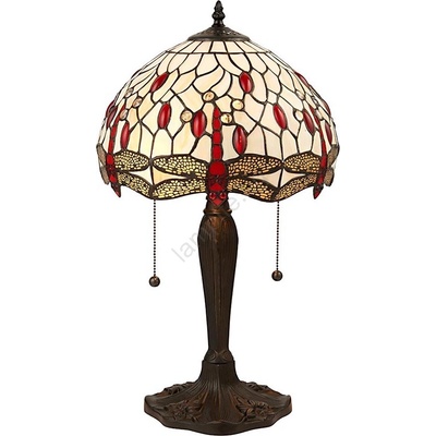 Endon Lighting 64086 - Настолна лампа Tiffany DRAGONFLY 2xE27/60W/230V Ø 30 см (EN0112)