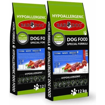 Bardog Lisované Kachna batáty a brusinky 2 x 12 kg
