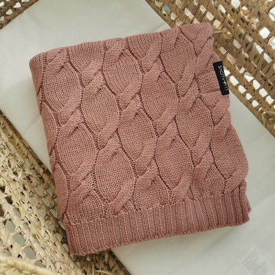 Lullalove Dečka z vlny Merino Pudrová růž