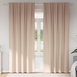 Pure Line Home Плътни завеси в цвят таупе с комбиниран перделък, 2 бр. , 140 x 225 см