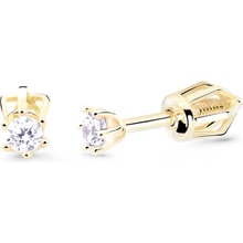 Cutie Diamonds kôstkové náušnice zo žltého zlata s briliantmi DZ8020-30-00-X-1