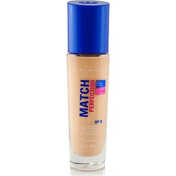 Rimmel London Match Perfection Foundation SPF20 make-up 10 Light Porcelain 30 ml