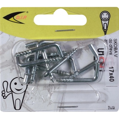 D.I.P. Skoba s vrutem, znb, 10 ks, 30 x 12 x 3 mm