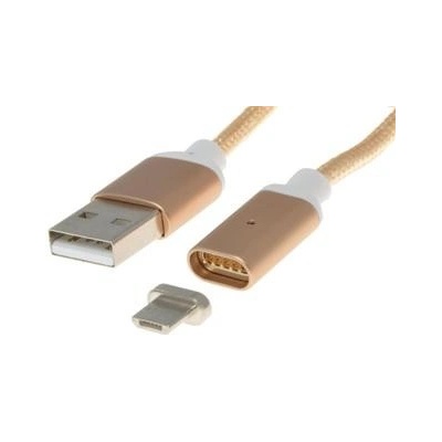 PremiumCord ku2m1fgo Magnetický micro USB 2.0, A-B nabíjecí a datový 1m, zlatý