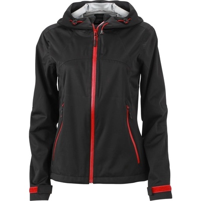 James Nicholson Outdoor Jacket softshell dámská černá červená