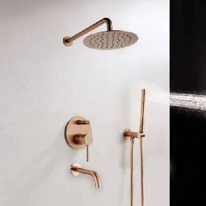 Rea Вградена душ система Rea Lungo Rose Gold, гланцово покритие (5902557377787)