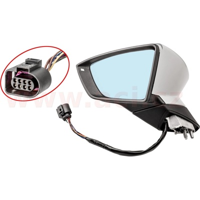 zp. zrcátko el. ovládané vyhřívané el. sklopné s blikačem pro lak L 4946817