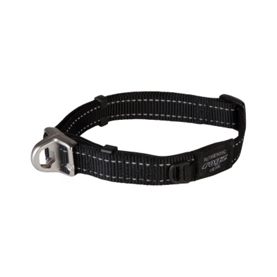 Rogz Safety Collar Quick Release Magnetic Collar XL -Магнитен регулируем светлоотразителен нашийник за кучета 42 - 65 см. / 25 мм. черен