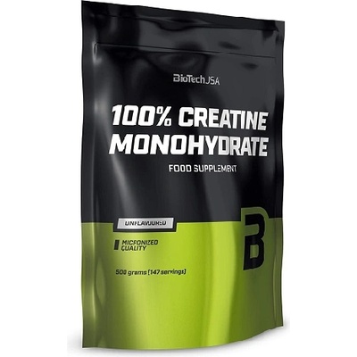 BioTechUSA 100% Creatine Monohydrate, 500 Grams / Bag /
