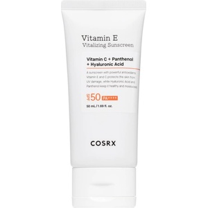 COSRX Vitamin E Vitalizing Sunscreen слънцезащитен крем за лице против признаци на стареене SPF 50+ 50ml