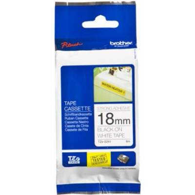 BROTHER TZES241 kazeta TZ šířky 18 mm extrémně adhesivní lamino TZE-S241 bílá/černé písmo